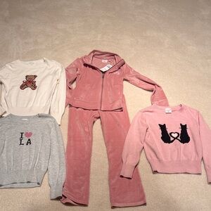 Abercrombie Kids Pink and Cream Sweater Set